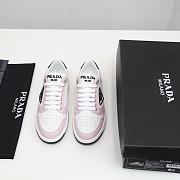Prada District perforated leather sneakers Pink  - 5