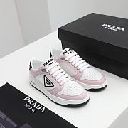 Prada District perforated leather sneakers Pink  - 4