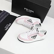 Prada District perforated leather sneakers Pink  - 3