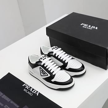 Prada District perforated leather sneakers Black&White