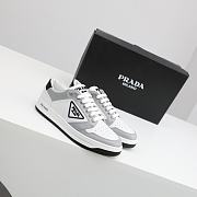 Prada District perforated leather sneakers Gray - 1