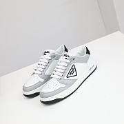 Prada District perforated leather sneakers Gray - 5
