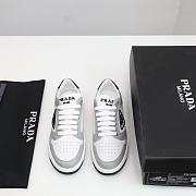 Prada District perforated leather sneakers Gray - 3