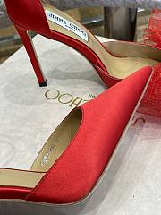 JIMMY CHOO Averly 100 bow-trimmed pumps Red - 2