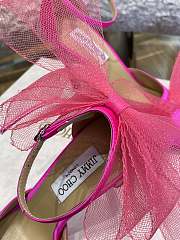 JIMMY CHOO Averly 100 bow-trimmed pumps Pink - 2