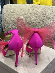JIMMY CHOO Averly 100 bow-trimmed pumps Pink - 6