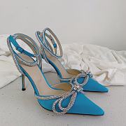 MACH & MACH 110 Blue Crystal-Embellished Satin Pumps - 3