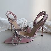 MACH & MACH 110 Pink Crystal-Embellished Satin Pumps - 2