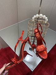 Christian Louboutin  Red Rosalie 100 mm Sandals - Patent calf Psychic - Loubi  - 6