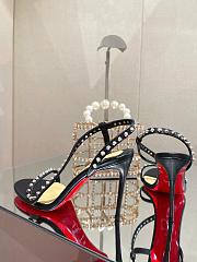 Christian Louboutin So Me 100 mm Sandals - Leather and spikes - Black - 4