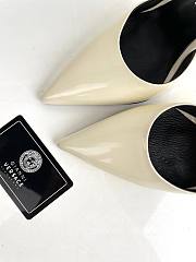 Versace Women's Cream Pin-point Leather Pumps - 2