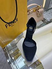 Fendi Cut Blue high-heeled FF chenille court shoes - 4