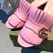 Gucci Marmont GG Wild Rose Fringe Mules Sandals Heels - 4