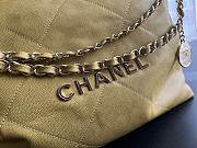 Chanel 22 Medium Handbag Yellow caviar leather Size 39x42x8 cm - 3