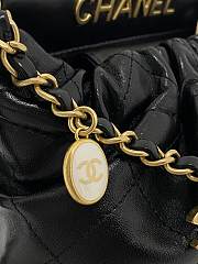 Chanel SMALL BUCKET BAG Lambskin, Resin & Gold-Tone Metal Black Size 17x16x7 cm - 3
