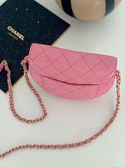 Chanel Mini Messenger Bag Grained Calfskin & Gold-Tone Metal Light Pink Size 19x16x7 cm - 5