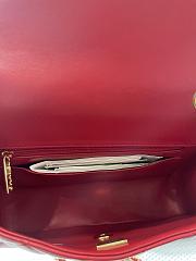 CHANEL Classic Flap Bag Red Quilted Lambskin Leather Size 20 cm - 2