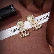 CHANEL Oversized Crystal Earrings CC logo - 4