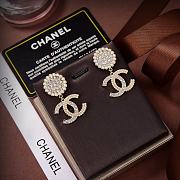 CHANEL Oversized Crystal Earrings CC logo - 2