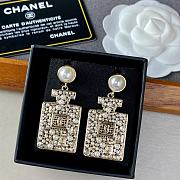 CHANEL Gold Pear Perfume Bottle Dangle Earrings - 6