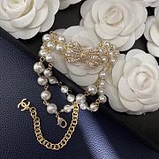  CHANEL Cruise CC Necklace Gripoix Pearl Silver Crystal - 5