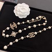 WHITE PEARL LONG NECKLACE - 4