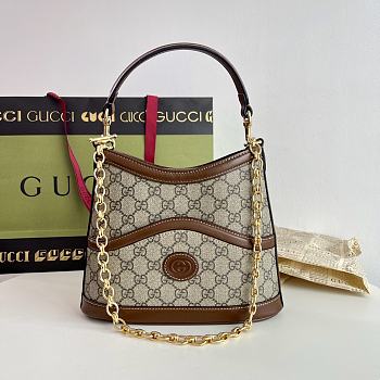 Gucci Beige and brown hobo shoulder bag Size 24.5x20x8 cm