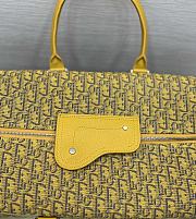 Christian Dior Lingot Duffle Bag Oblique Jacquard 50 Yellow Size 50x25x21.5 cm - 6