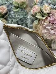 SMALL DIOR VIBE HOBO BAG White Cannage Lambskin Size 20×15×7cm - 2