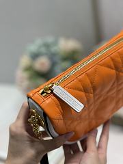 SMALL DIOR VIBE HOBO BAG orange Cannage Lambskin Size 20×15×7cm - 5