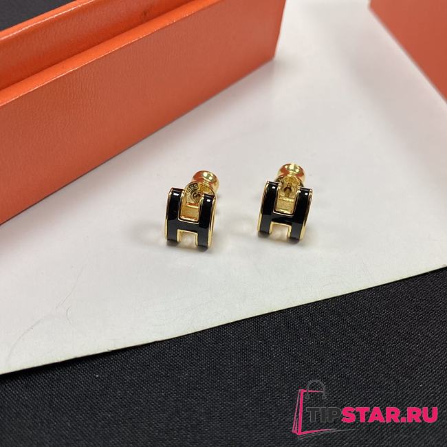 Mini Pop Hermes earrings Black - 1