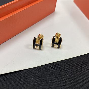Mini Pop Hermes earrings Black
