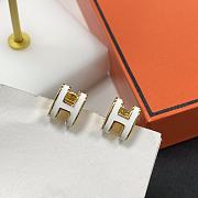 Mini Pop Hermes earrings White - 5