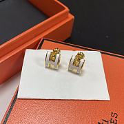 Mini Pop Hermes earrings White - 2