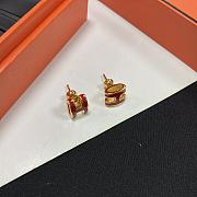 Mini Pop Hermes earrings Red - 2