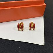 Mini Pop Hermes earrings Red - 4