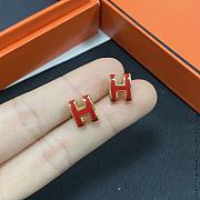 Mini Pop Hermes earrings Red - 5