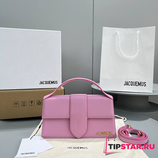 Jacquemus Pink Le Bambino Leather Top Handle Bag Size 24x13x7 cm - 1