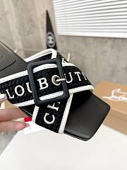 Christian Louboutin Women's Black Crossimule Leather Sandal - 3