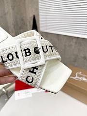 Christian Louboutin Women's White Crossimule Leather Sandal - 6