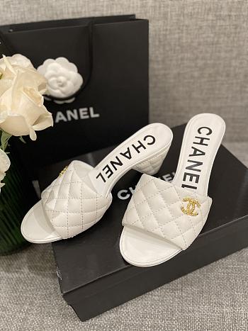 Chanel Mules 2022 White Shiny Leather