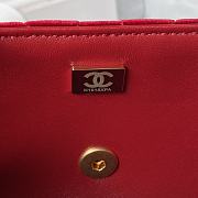 Chanel Flap Bag Gold tone metal Red Size 20.5x17x6.5 cm - 5