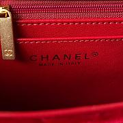 Chanel Flap Bag Gold tone metal Red Size 20.5x17x6.5 cm - 6