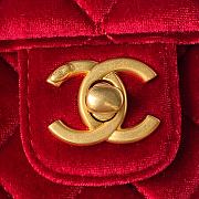 Chanel Flap Bag Gold tone metal Red Size 16x12x5 cm - 3