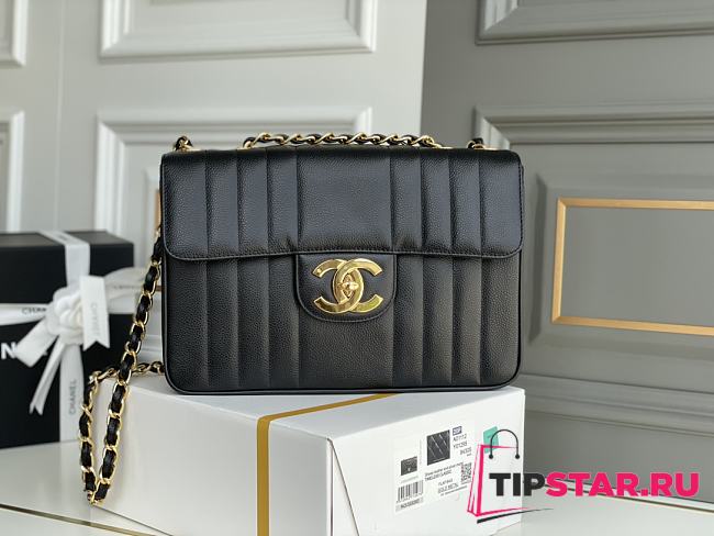 Chanel CF Sheepskin Chain Bag Black Size 30x21x8 cm - 1