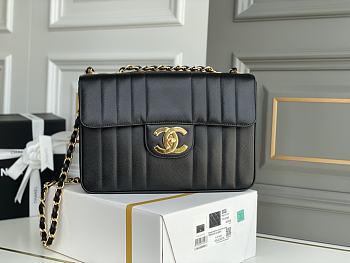 Chanel CF Sheepskin Chain Bag Black Size 30x21x8 cm