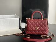 Chanel Coco handle Red Caviar Leather Size 19 cm - 1