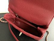 Chanel Coco handle Red Caviar Leather Size 19 cm - 6