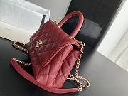 Chanel Coco handle Red Caviar Leather Size 19 cm - 4