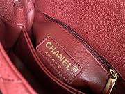 Chanel Coco handle Red Caviar Leather Size 19 cm - 2